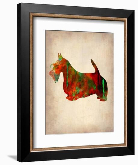 Scottish Terrier Watercolor 2-NaxArt-Framed Art Print