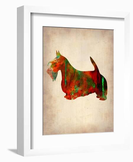 Scottish Terrier Watercolor 2-NaxArt-Framed Art Print