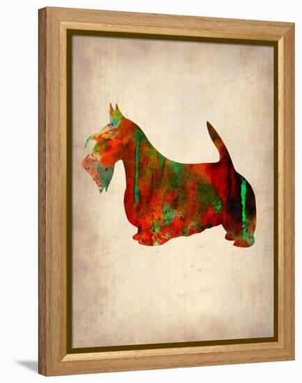 Scottish Terrier Watercolor 2-NaxArt-Framed Stretched Canvas