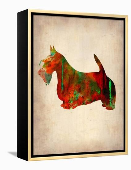 Scottish Terrier Watercolor 2-NaxArt-Framed Stretched Canvas
