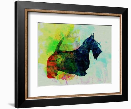 Scottish Terrier Watercolor-NaxArt-Framed Art Print