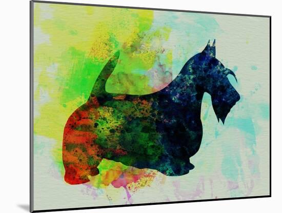 Scottish Terrier Watercolor-NaxArt-Mounted Art Print