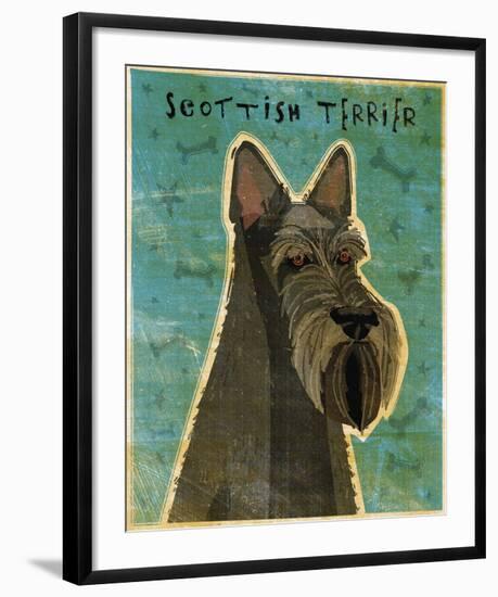 Scottish Terrier-John W^ Golden-Framed Art Print