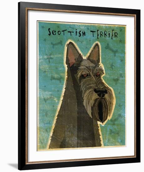 Scottish Terrier-John W^ Golden-Framed Art Print