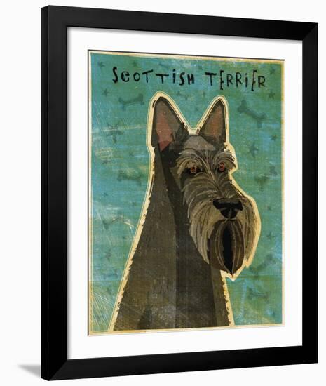 Scottish Terrier-John W^ Golden-Framed Art Print