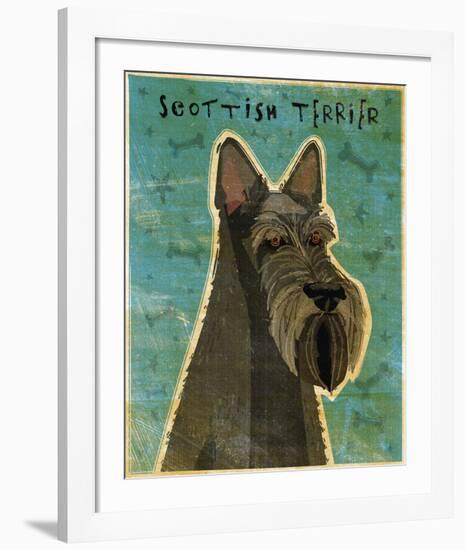 Scottish Terrier-John W^ Golden-Framed Art Print