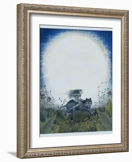 Scottish Witch on a Black Cat-Wayne Anderson-Framed Giclee Print