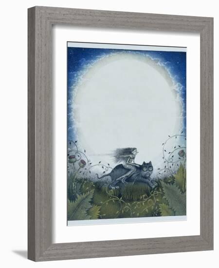 Scottish Witch on a Black Cat-Wayne Anderson-Framed Giclee Print