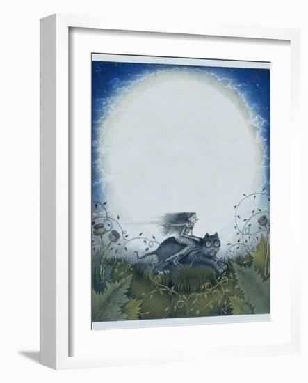 Scottish Witch on a Black Cat-Wayne Anderson-Framed Giclee Print