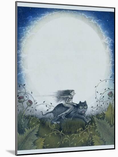 Scottish Witch on a Black Cat-Wayne Anderson-Mounted Giclee Print