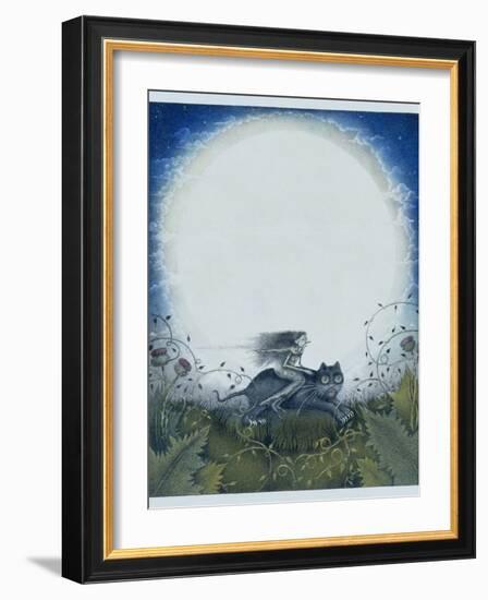 Scottish Witch on a Black Cat-Wayne Anderson-Framed Giclee Print