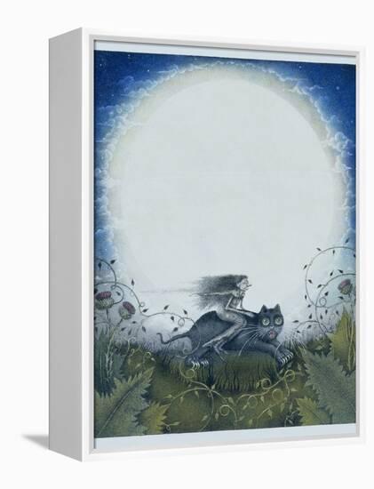 Scottish Witch on a Black Cat-Wayne Anderson-Framed Premier Image Canvas