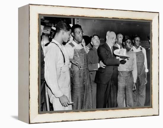 'Scottsboro Boys' and Radical Lawyer Samuel Leibowitz Cheer at Penn Station-null-Framed Stretched Canvas