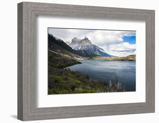 Scottsburg Lake with Cordillera Paine (Paine Massif) Behind, Patagonia, Chile-Matthew Williams-Ellis-Framed Photographic Print