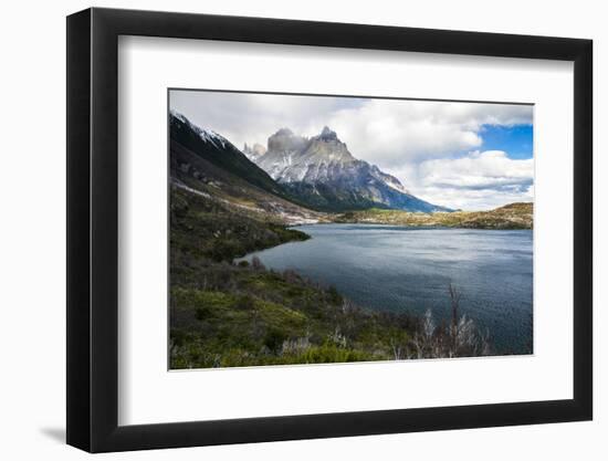 Scottsburg Lake with Cordillera Paine (Paine Massif) Behind, Patagonia, Chile-Matthew Williams-Ellis-Framed Photographic Print