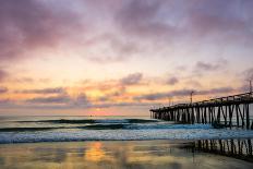 A Beautiful Cloudy Sunrise Captured at the Virginia Beach Fishing Pier-Scottymanphoto-Framed Premier Image Canvas