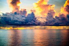 A Beautiful Cloudy Sunrise Captured at the Virginia Beach Fishing Pier-Scottymanphoto-Laminated Photographic Print