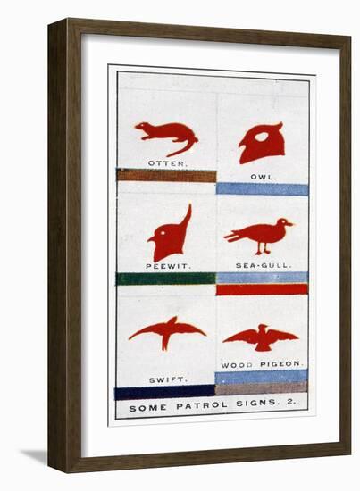 Scout Patrol Signs, 1929-English School-Framed Giclee Print