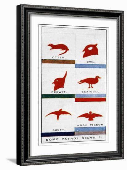 Scout Patrol Signs, 1929-English School-Framed Giclee Print