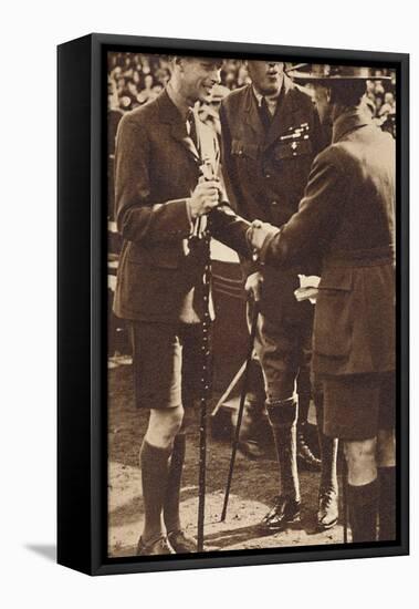 'Scout's Handshake' - Rally at Adelaide, 1927 (1937)-Unknown-Framed Premier Image Canvas