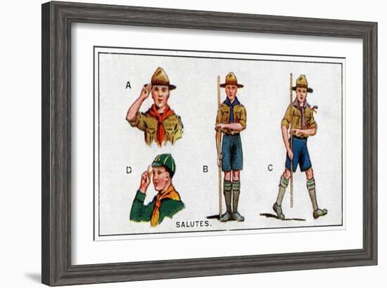 Scout Salutes, 1929-English School-Framed Giclee Print