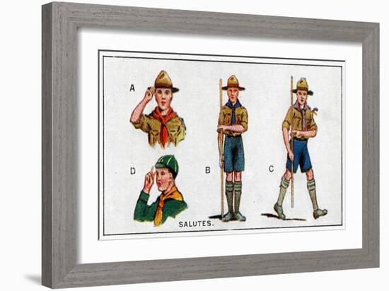 Scout Salutes, 1929-English School-Framed Giclee Print