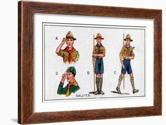 Scout Salutes, 1929-English School-Framed Giclee Print