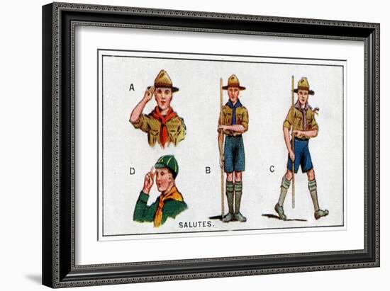 Scout Salutes, 1929-English School-Framed Giclee Print