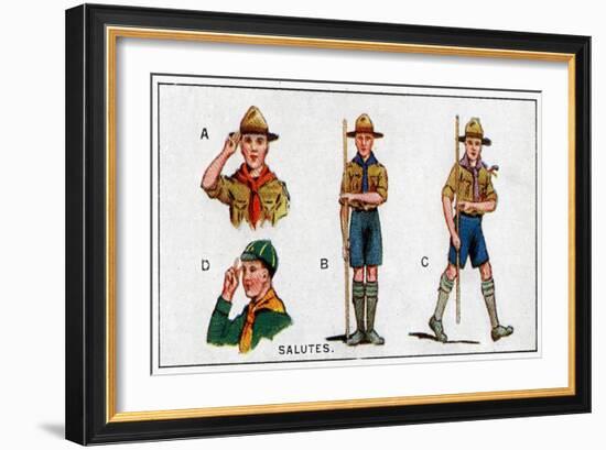 Scout Salutes, 1929-English School-Framed Giclee Print