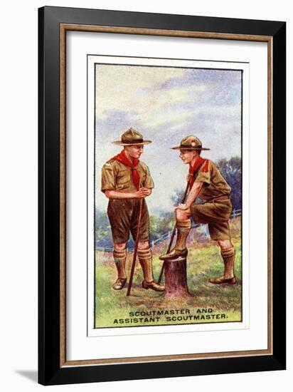 Scoutmaster and Assistant Scoutmaster, 1929-English School-Framed Giclee Print