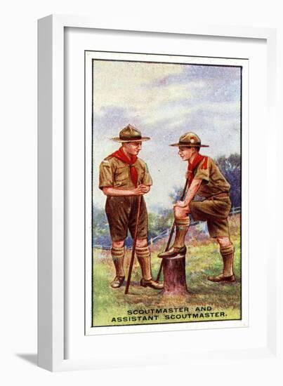 Scoutmaster and Assistant Scoutmaster, 1929-English School-Framed Giclee Print