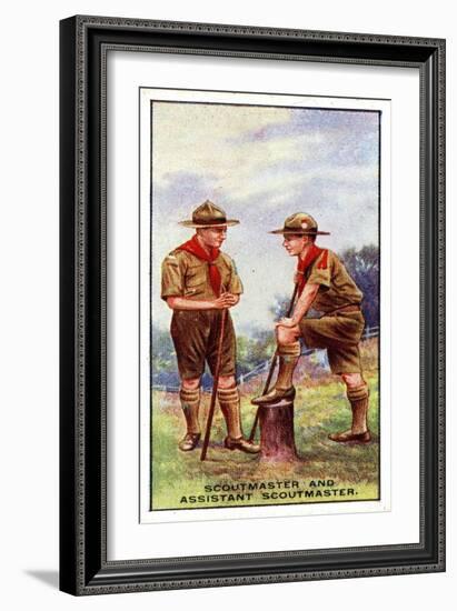 Scoutmaster and Assistant Scoutmaster, 1929-English School-Framed Giclee Print