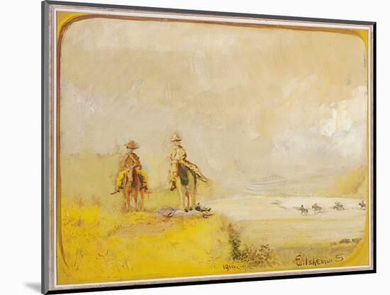 Scouts on Horseback, 1916 (Oil on Masonite)-Louis Michel Eilshemius-Mounted Giclee Print