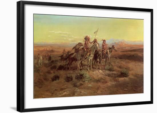 Scouts-Charles Marion Russell-Framed Art Print