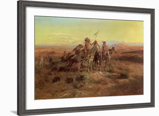 Scouts-Charles Marion Russell-Framed Art Print