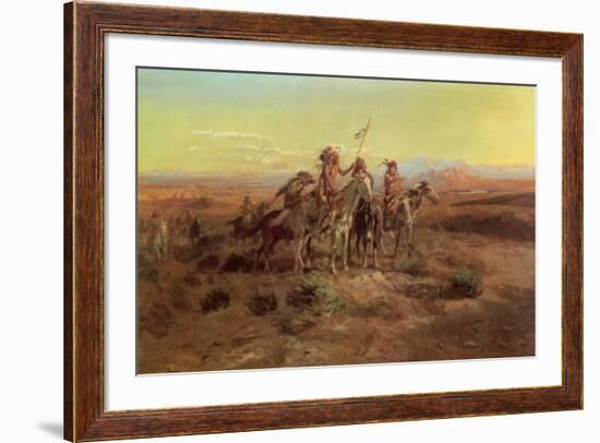 Scouts-Charles Marion Russell-Framed Art Print