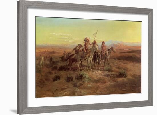 Scouts-Charles Marion Russell-Framed Art Print