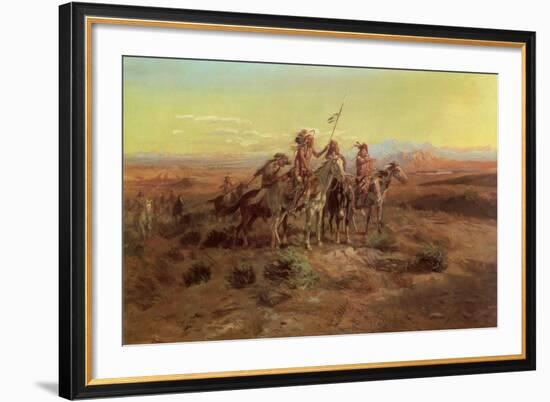 Scouts-Charles Marion Russell-Framed Art Print