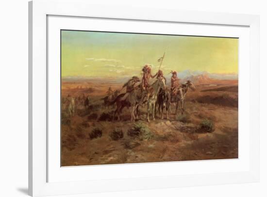 Scouts-Charles Marion Russell-Framed Art Print