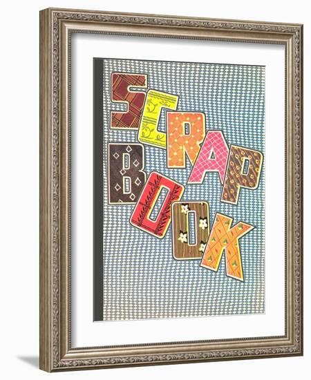 Scrap Book Cover-null-Framed Art Print