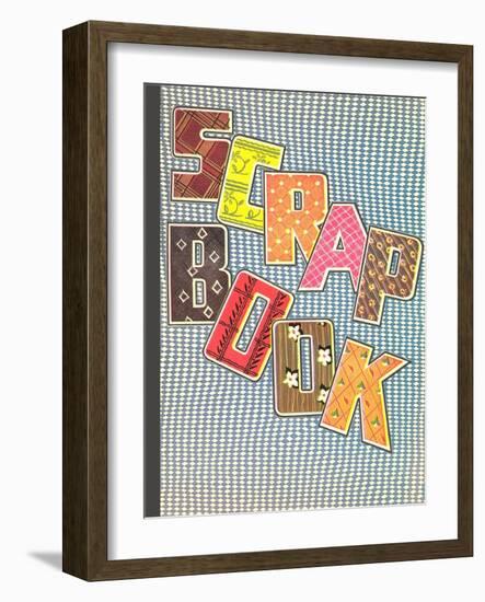 Scrap Book Cover-null-Framed Art Print