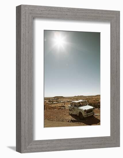 Scrap vehicle in Coober Pedy, outback Australia-Rasmus Kaessmann-Framed Photographic Print