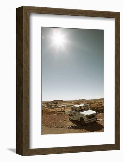 Scrap vehicle in Coober Pedy, outback Australia-Rasmus Kaessmann-Framed Photographic Print