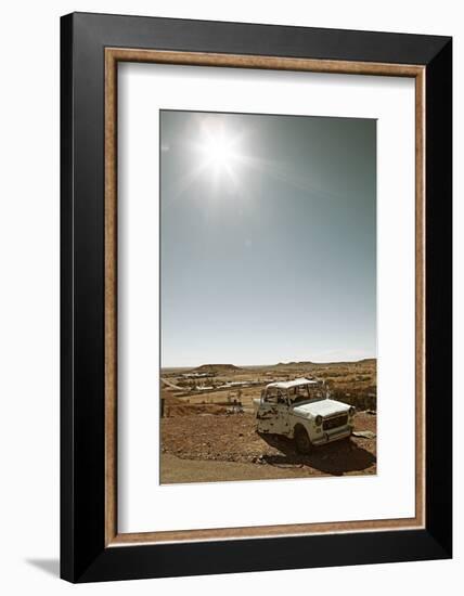 Scrap vehicle in Coober Pedy, outback Australia-Rasmus Kaessmann-Framed Photographic Print