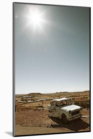 Scrap vehicle in Coober Pedy, outback Australia-Rasmus Kaessmann-Mounted Photographic Print