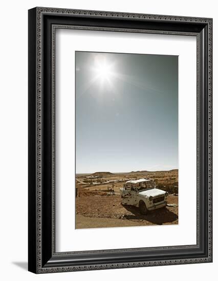 Scrap vehicle in Coober Pedy, outback Australia-Rasmus Kaessmann-Framed Photographic Print