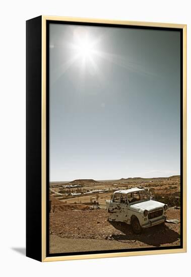 Scrap vehicle in Coober Pedy, outback Australia-Rasmus Kaessmann-Framed Premier Image Canvas