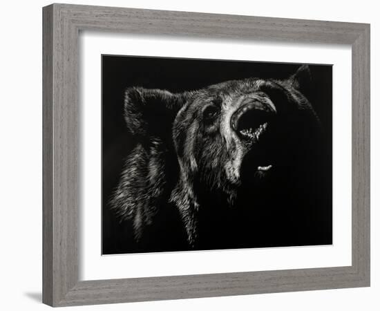 Scratchboard Critic-Julie Chapman-Framed Art Print