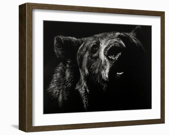 Scratchboard Critic-Julie Chapman-Framed Art Print