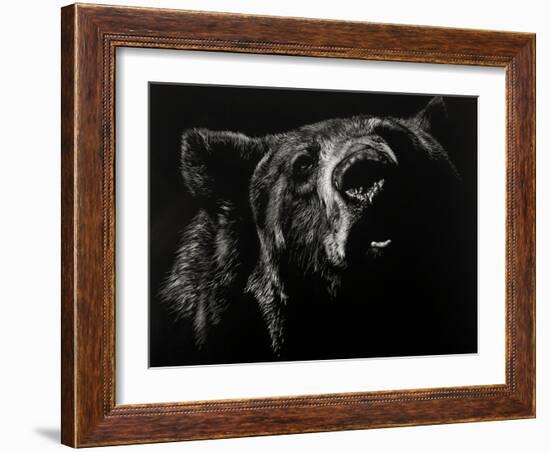 Scratchboard Critic-Julie Chapman-Framed Art Print